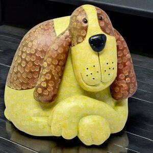 Resin Springer Spaniel Coin Bank 6 Inch Cute Whimsical Design